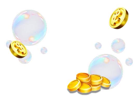 Decorative Jili fishing game banner with bubbles.